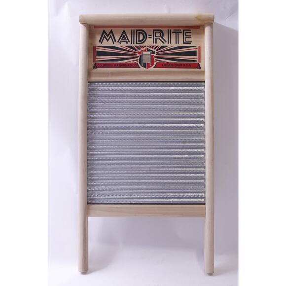 Maid-Rite, Handmade Washboard, Columbus Washboard co, Rustic Laundry - Picture 1 of 4